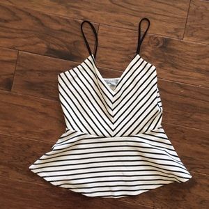 Striped peplum tank